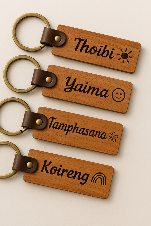 Custom Wooden Keychain Making Services in Imphal – Personalized Gifts & Engraving - Image 2