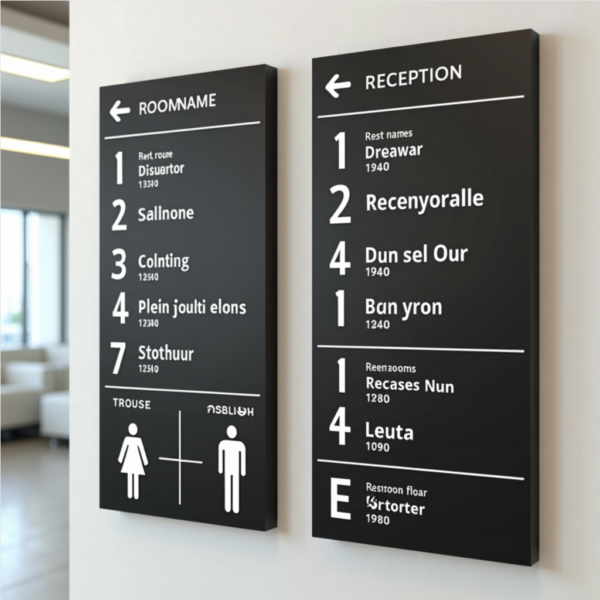 Custom UV Printed Wayfinding Signage – Indoor & Outdoor Directional Signs