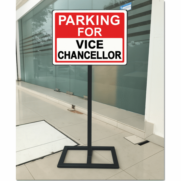 Custom Parking Stand – Iron Frame with ACP Board
