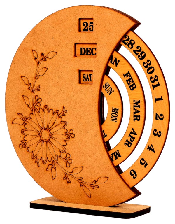 Custom Wooden Desk Organizer with Perpetual Calendar
