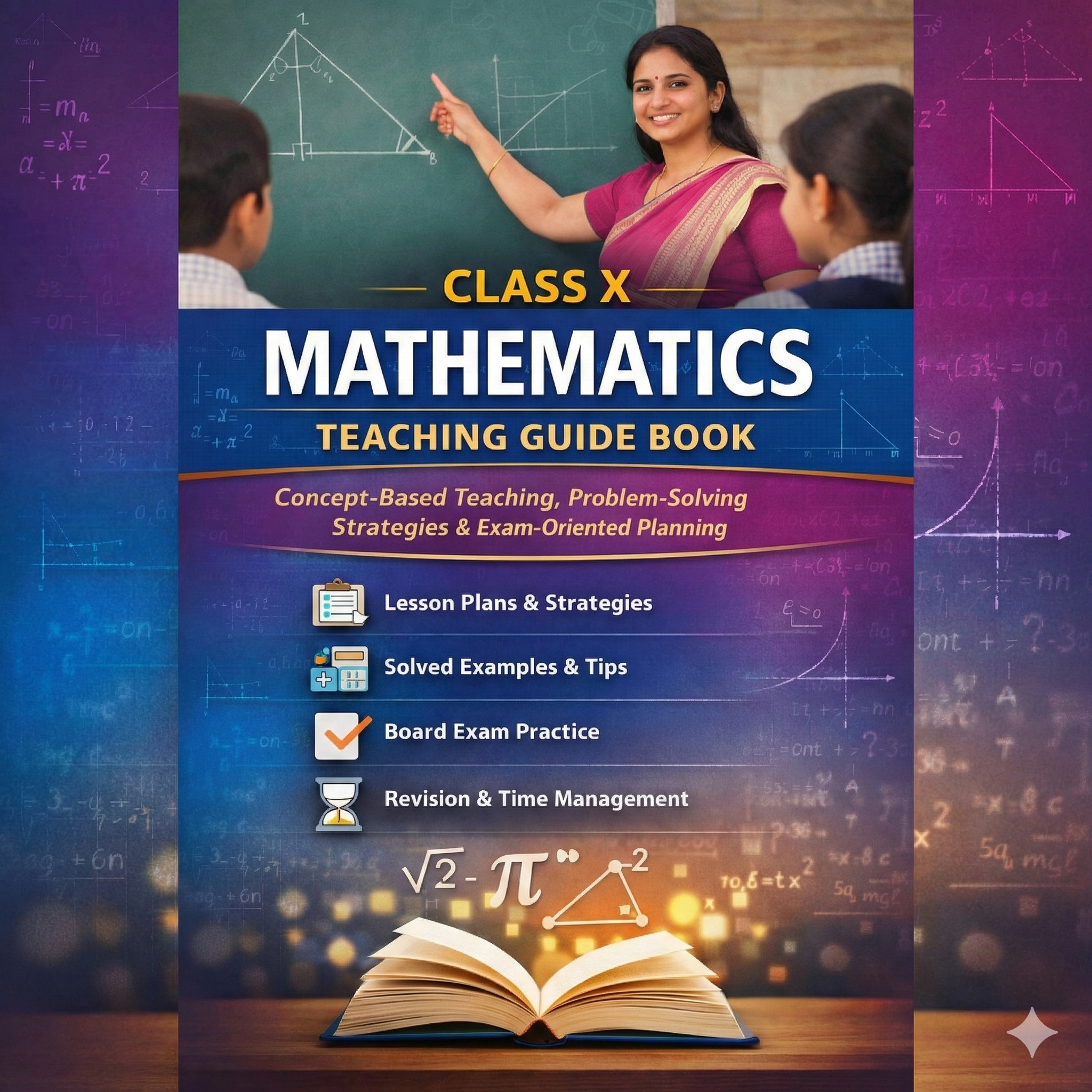 Class X Mathematics Teaching Guide Book - Concept-Based Teaching, Problem-Solving Strategies & Exam-Oriented Planning
