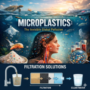 Microplastics: The Invisible Global Pollution Crisis , How Plastic Particles Enter Our Oceans, Food, Air, and Bodies — And What We Can Do About It