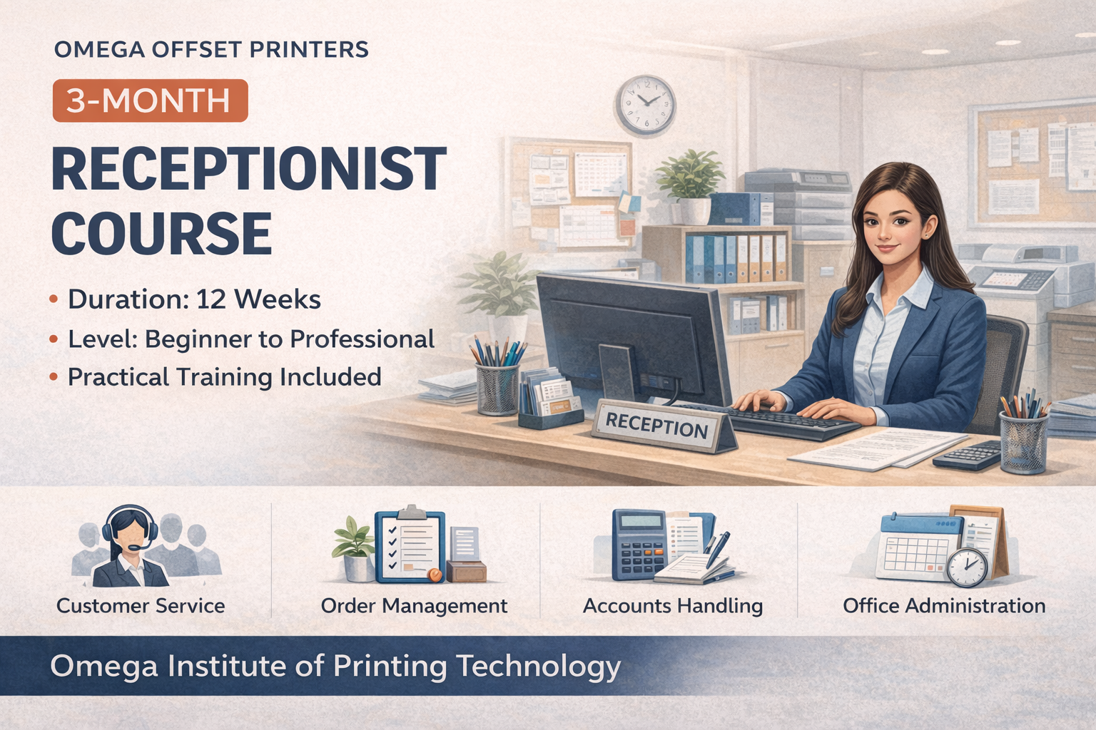 Professional Certificate in Printing Front Office & Reception Management