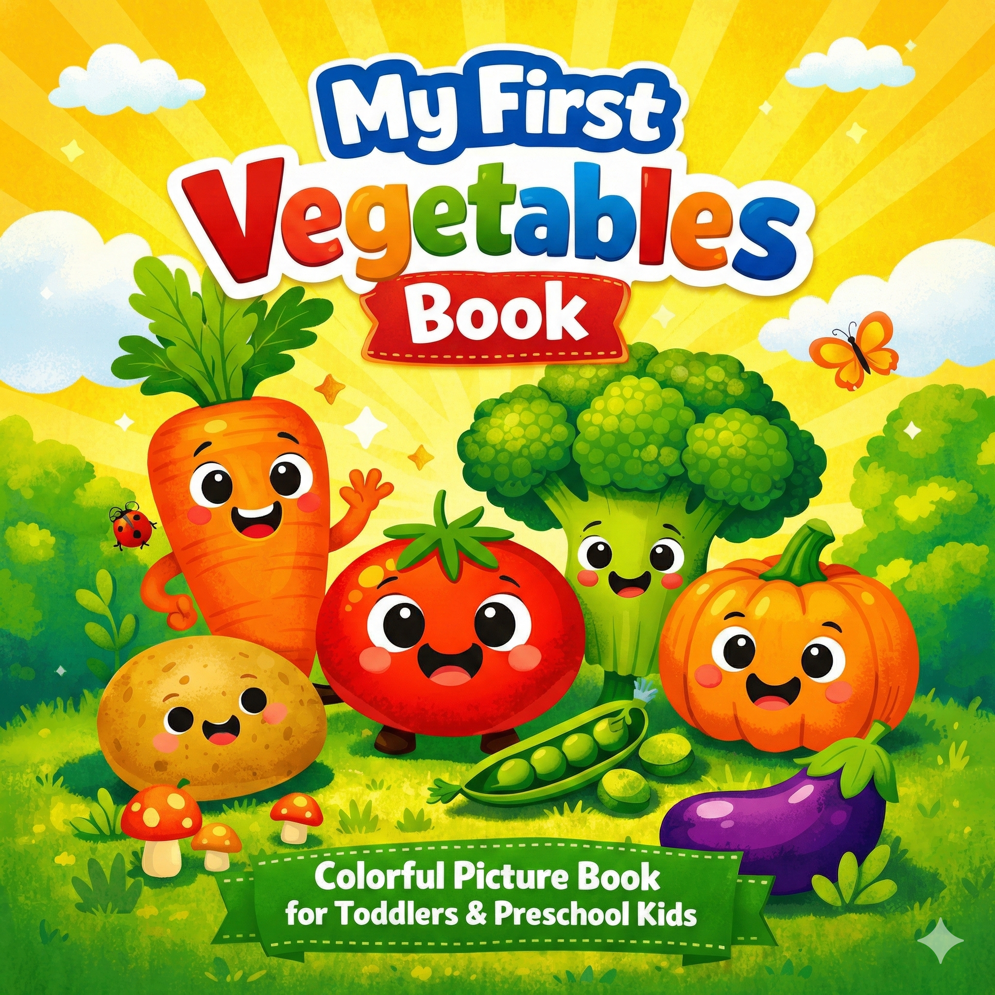 My First Vegetables Book - Colorful Picture Book for Toddlers & Preschool Kids