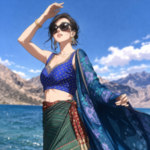 Manipuri Women Traditional Attire – AI Digital Painting Collection