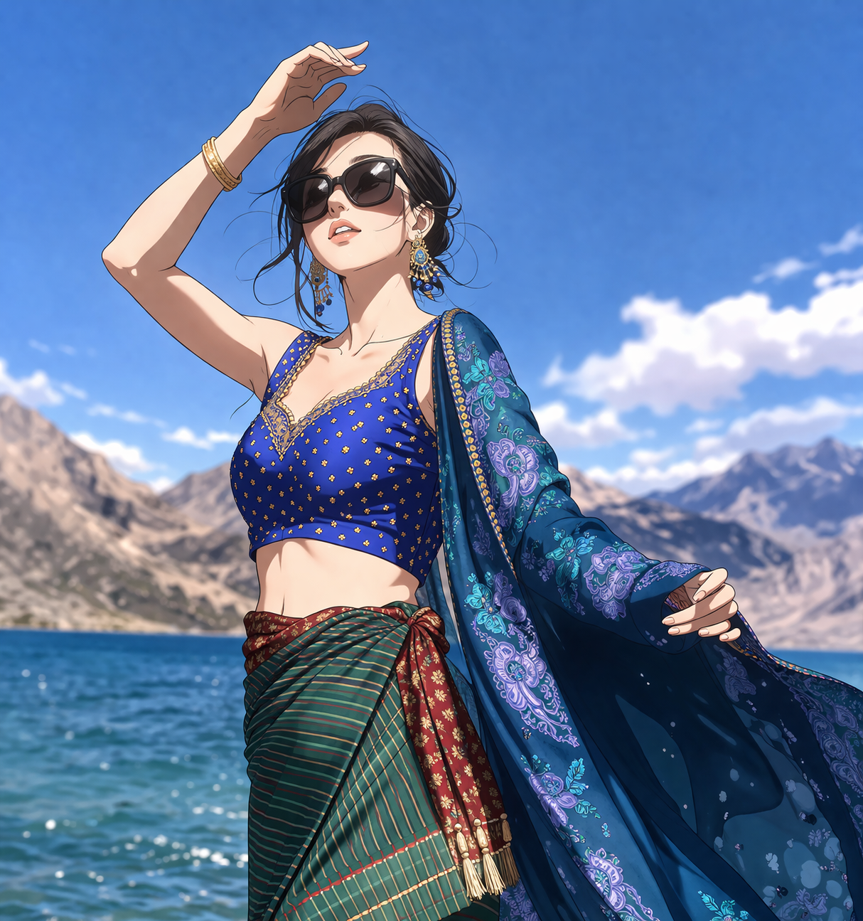 Manipuri Women Traditional Attire – AI Digital Painting Collection