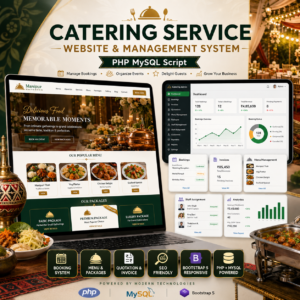 Catering Service Website & Management System PHP MySQL Script