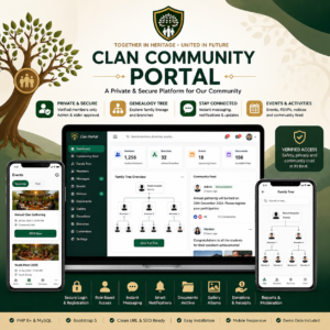Private Clan & Community Portal PHP Script with Genealogy Tree, Messaging & Admin Verification