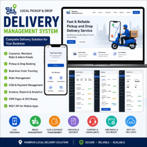Local Pickup & Drop Delivery Management System PHP Script