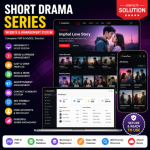 Short Drama Series Website & Management System PHP Script