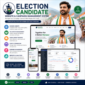 Election Candidate Website & Campaign Management System PHP Script