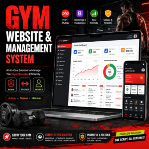 Gym Website & Management System PHP Script with Member, Trainer, Attendance, Payment & SEO Features