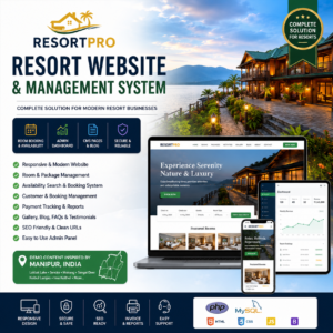 ResortPro – PHP MySQL Resort Website, Booking & Management System