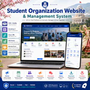 Student Organization Website & Management System PHP Script