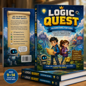 Logic Quest: Algorithms for Kids – Logic, Coding & Computational Thinking Activity Book for Ages 8–12