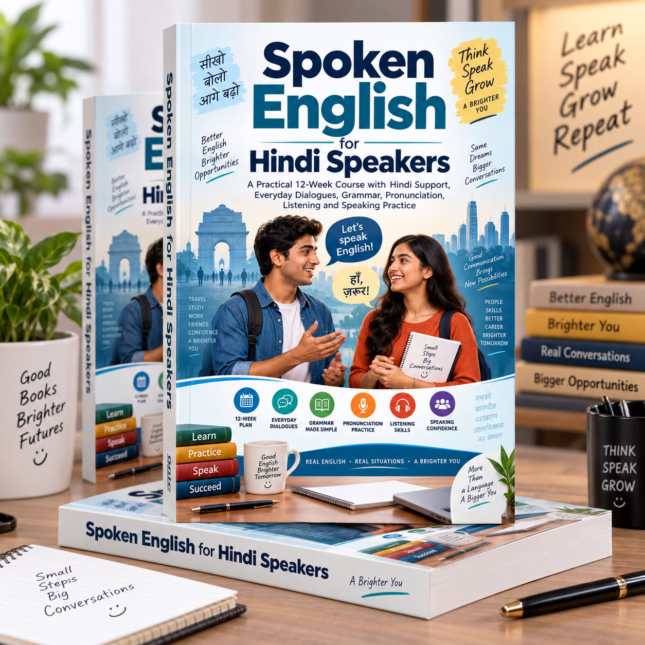 Spoken English for Hindi Speakers – 12-Week Practical Course with Hindi Support