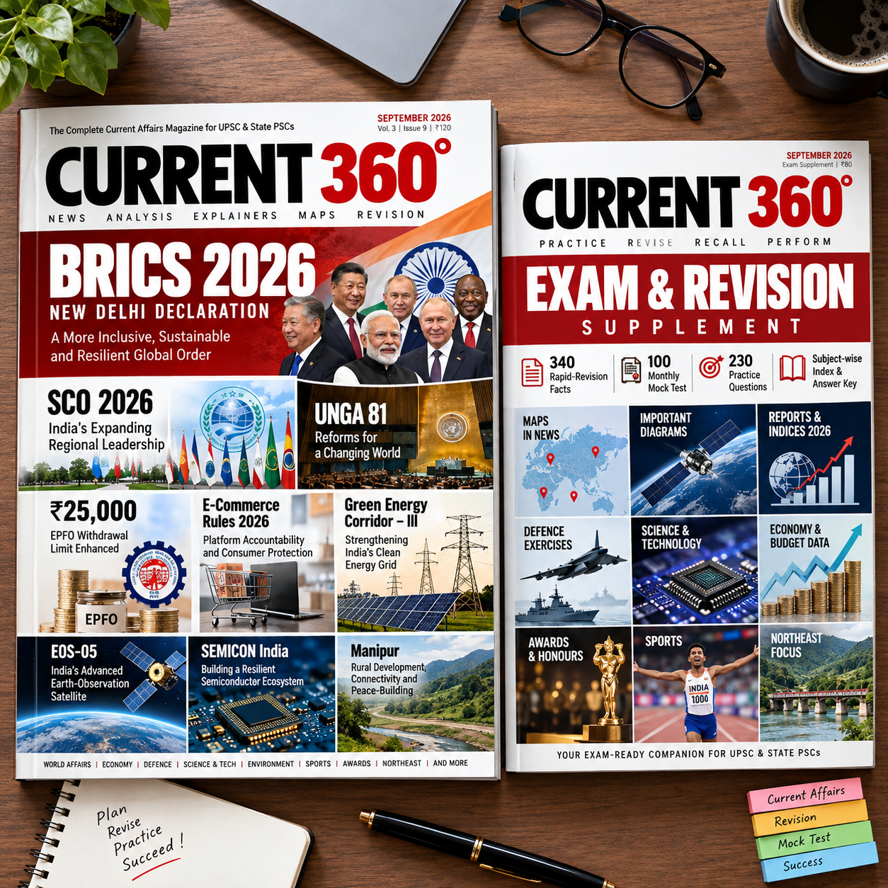 CURRENT 360 — September 2026 | Current Affairs Magazine + Exam & Revision Supplement